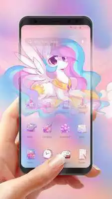 Play lovely rainbow unicorn-APUS Launcher theme