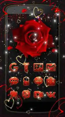 Play Lovely Red Sparkle Flowers Golden Hearts Theme Play Lovely Red Sparkle Flowers Golden Hearts Theme