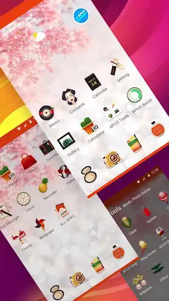 Play Lovely single girl APUS Launcher fashion theme