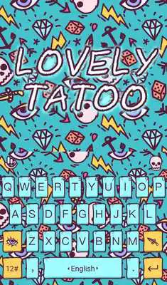 Play Lovely Tattoo Keyboard Theme