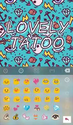 Play Lovely Tattoo Keyboard Theme
