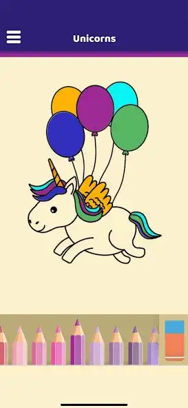 Play Lovely Unicorns Coloring Book as an online game Lovely Unicorns Coloring Book with UptoPlay