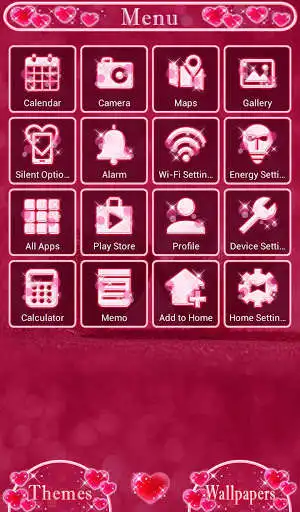 Play APK Lovely Wallpaper Glitter Hearts Theme  and enjoy Lovely Wallpaper Glitter Hearts Theme with UptoPlay jp.co.a_tm.android.plus_gulitter_heart