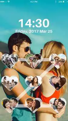 Play Love photo pattern Photo screen