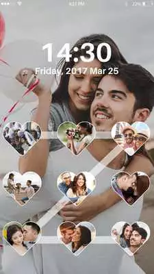 Play Love photo pattern Photo screen