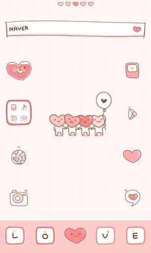 Play love pink dodol launcher theme