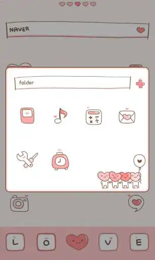 Play love pink dodol launcher theme