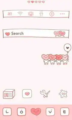 Play love pink dodol launcher theme