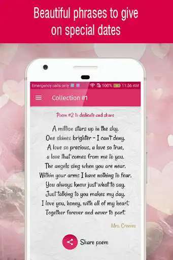 Play love poems, poems for all as an online game love poems, poems for all with UptoPlay
