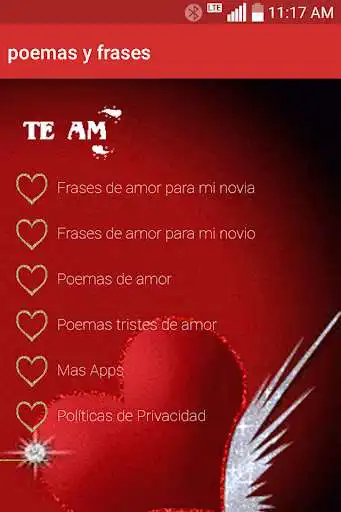 Play love poems with love phrases love compliments