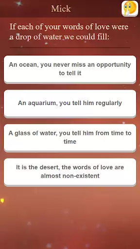 Play Love Quiz : Couple Game as an online game Love Quiz : Couple Game with UptoPlay