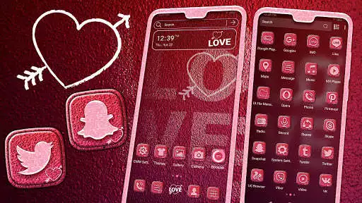 Play Love Red Launcher Theme  and enjoy Love Red Launcher Theme with UptoPlay