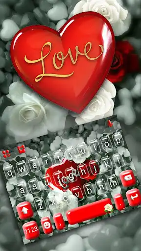 Play Love Rose Heart Keyboard Theme  and enjoy Love Rose Heart Keyboard Theme with UptoPlay