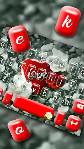 Play Love Rose Heart Keyboard Theme as an online game Love Rose Heart Keyboard Theme with UptoPlay