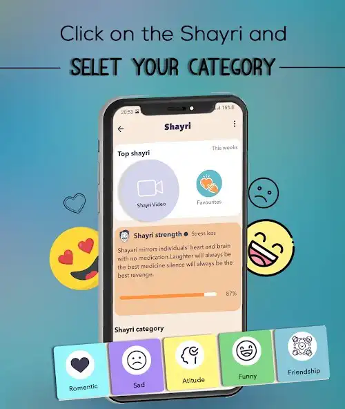 Play Love Shayari  Jokes(चुटकुले) as an online game Love Shayari  Jokes(चुटकुले) with UptoPlay