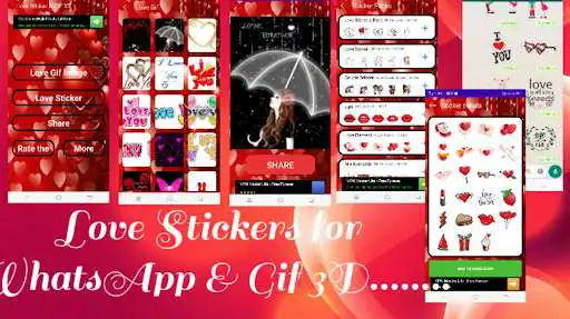 Play Love Sticker For Whatsapp & Gif 3D  and enjoy Love Sticker For Whatsapp & Gif 3D with UptoPlay