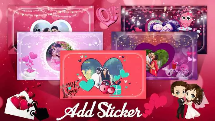 Play Love Sticker Photo Frame For Lover