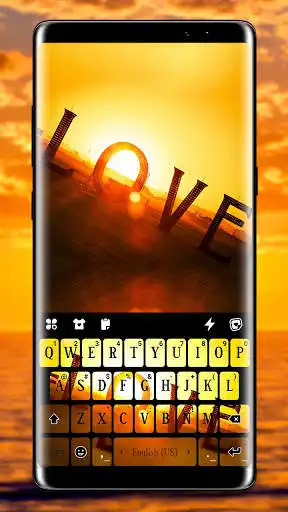 Play Love Sunset Keyboard Background  and enjoy Love Sunset Keyboard Background with UptoPlay