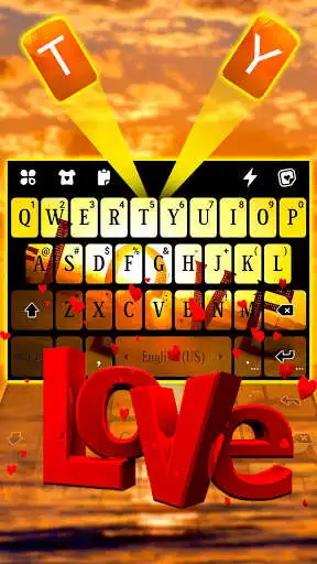 Play Love Sunset Keyboard Background as an online game Love Sunset Keyboard Background with UptoPlay