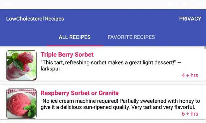 Play Low Cholesterol Recipes:free recipe app