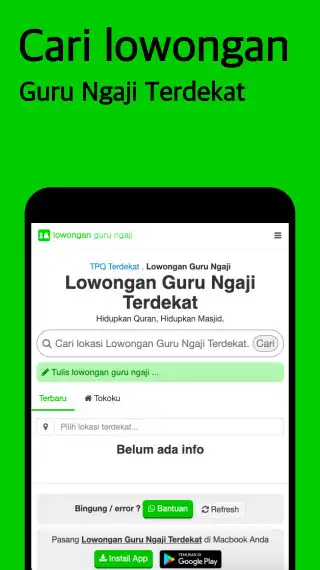 Play Lowongan Guru Ngaji Terdekat  and enjoy Lowongan Guru Ngaji Terdekat with UptoPlay