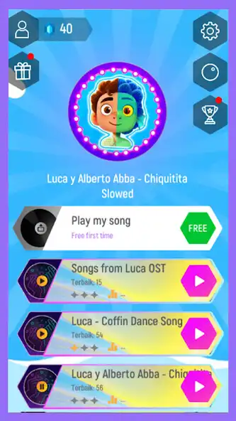 Play Luca and Alberto Magic Tiles H as an online game Luca and Alberto Magic Tiles H with UptoPlay