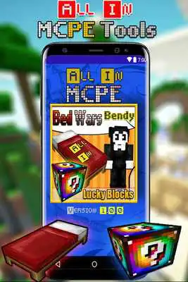Play Lucky Blocks spiral and Bed Wars mod for mcpe