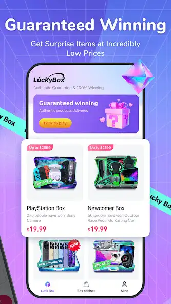 Play LuckyBox - Guaranteed winning as an online game LuckyBox - Guaranteed winning with UptoPlay
