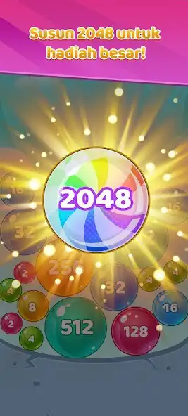 Play Lucky Bubble 2048 as an online game Lucky Bubble 2048 with UptoPlay