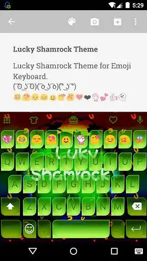 Play APK Lucky Shamrock Emoji Keyboard  and enjoy Lucky Shamrock Emoji Keyboard with UptoPlay com.kkkeyboard.emoji.keyboard.theme.LuckyShamrock