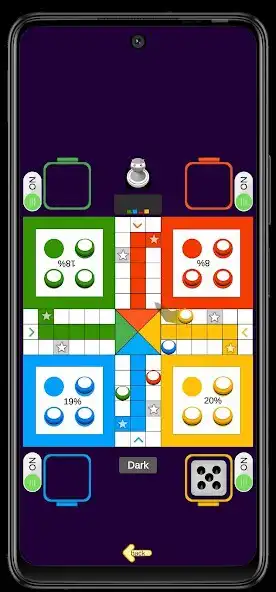 Play Ludo black : glow ludo offline as an online game Ludo black : glow ludo offline with UptoPlay