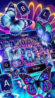 Play Luminous Flowers Butterfly Keyboard Theme