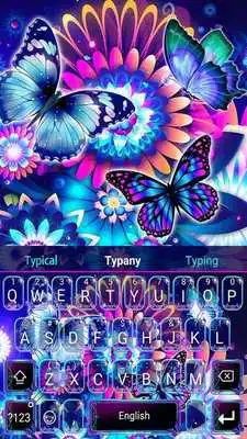 Play Luminous Flowers Butterfly Keyboard Theme