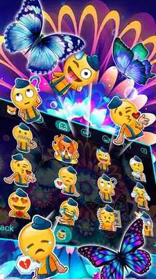 Play Luminous Flowers Butterfly Keyboard Theme