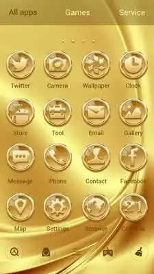 Play Luxurious Gold Go Launcher Theme