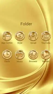 Play Luxurious Gold Go Launcher Theme