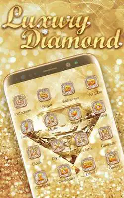 Play Luxury Diamond Launcher: Gold Glitter Deluxe Theme Play Luxury Diamond Launcher: Gold Glitter Deluxe Theme