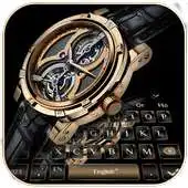 Free play online Luxury Gold Black Watch Keyboard APK