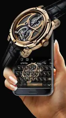 Play Luxury Gold Black Watch Keyboard