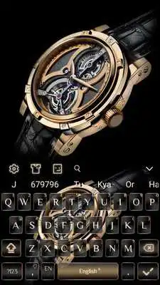 Play Luxury Gold Black Watch Keyboard