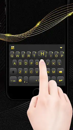 Play Luxury Golden Black Keyboard Theme  and enjoy Luxury Golden Black Keyboard Theme with UptoPlay