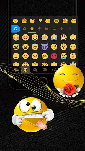 Play Luxury Golden Black Keyboard Theme as an online game Luxury Golden Black Keyboard Theme with UptoPlay
