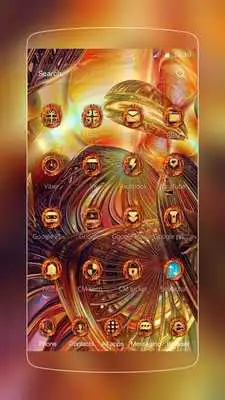 Play Luxury golden launcher icons