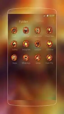 Play Luxury golden launcher icons