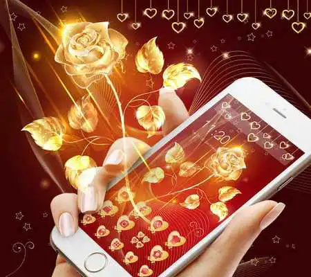 Play Luxury Golden Rose Glitter Theme