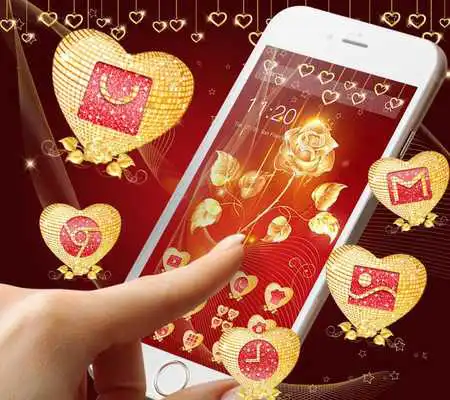 Play Luxury Golden Rose Glitter Theme