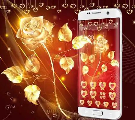 Play Luxury Golden Rose Glitter Theme