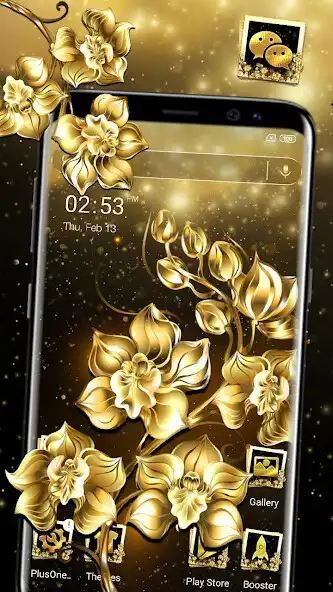 Play Luxury Gold Flower Launcher Theme  and enjoy Luxury Gold Flower Launcher Theme with UptoPlay