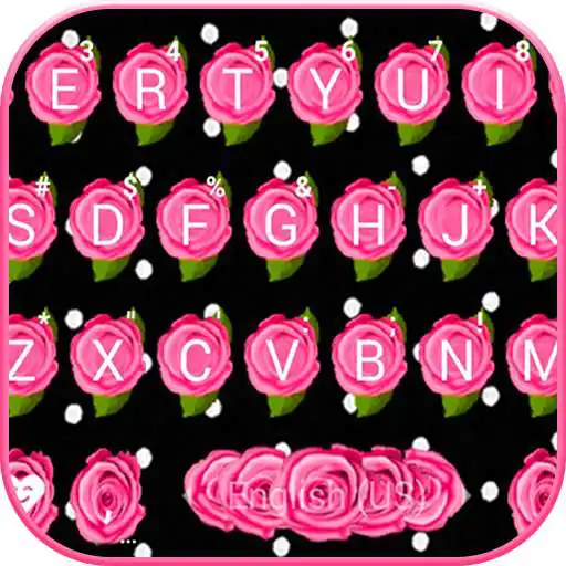 Play Luxury Pink Rose Keyboard Theme APK
