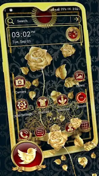 Play Luxury Rose Gilt Launcher Theme  and enjoy Luxury Rose Gilt Launcher Theme with UptoPlay